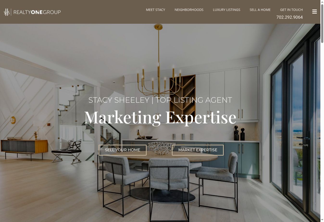 Stacy Sheeley Homes real estate website with property imagery